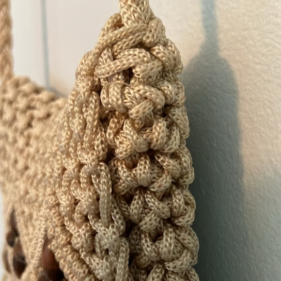 Boho macrame crossbody small purse ideal for phone, wallet & other essentials - Picture 4 of 12